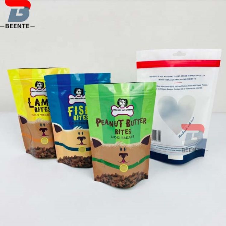 Dyrematpose Plast kattesand emballasjepose Dog Treat Pet Food Emballasje Stand Up Pouch